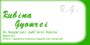 rubina gyomrei business card